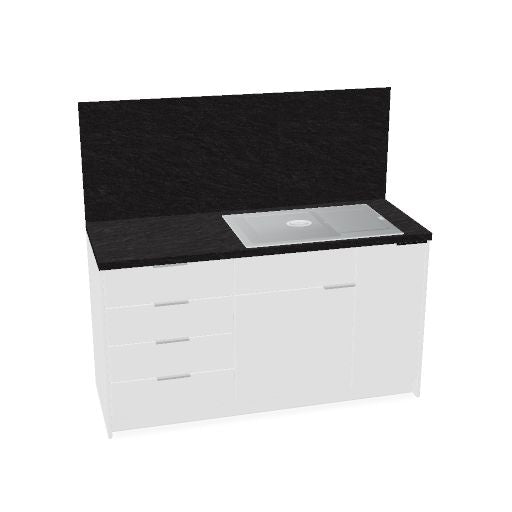 CULINART Büroküche  | 1800 x 2100 mm, Schubladen, Schränke & Kompositspüle
