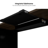 BRALCO SILE desk | 1800 - 2000 mm, side frame, walnut