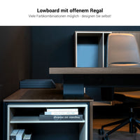 Bralco SILE Bureau avec basse-planche | 2300 x 1700 mm, chêne
