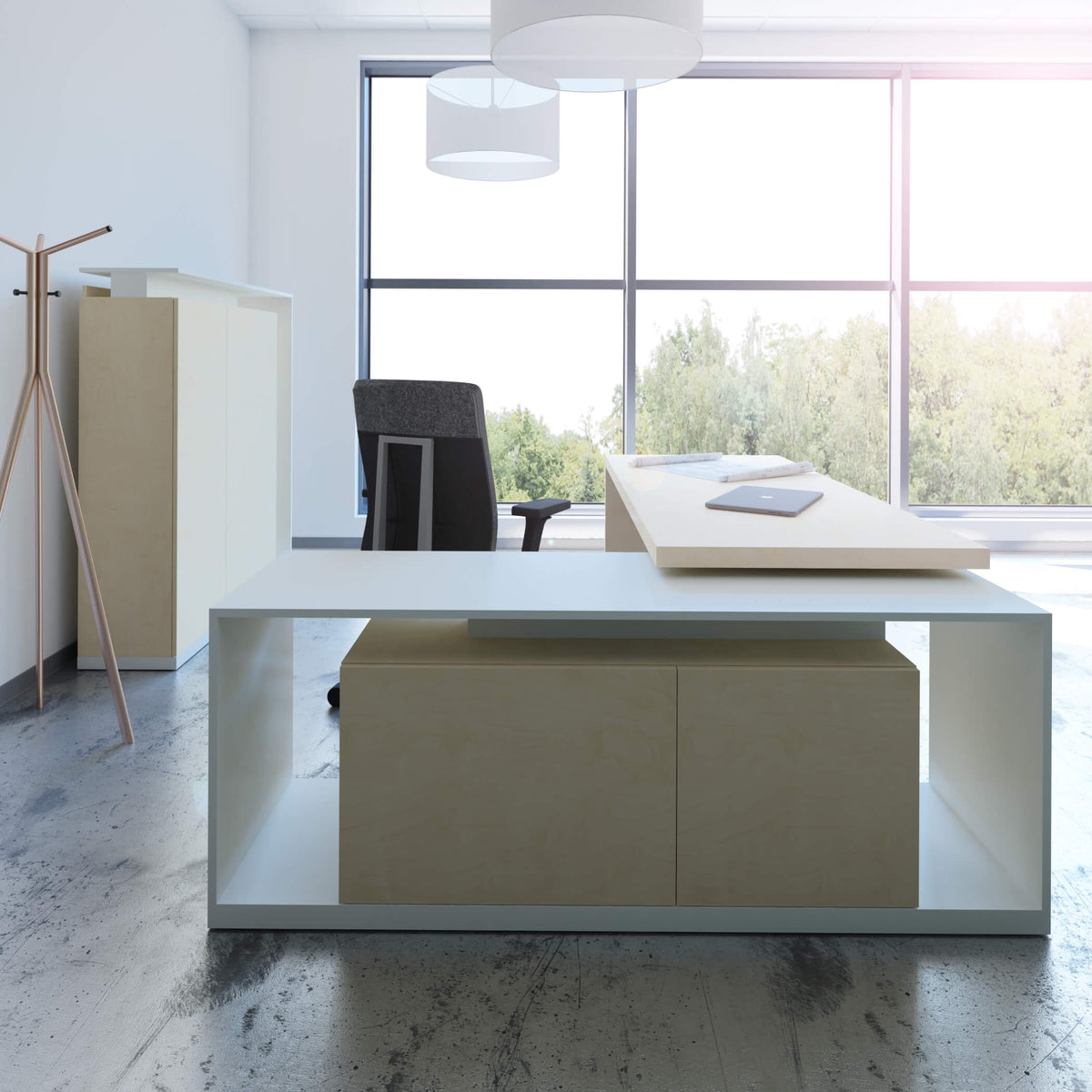 AVION executive office set - including assembly service | maple - 3 Lightbox Main Image