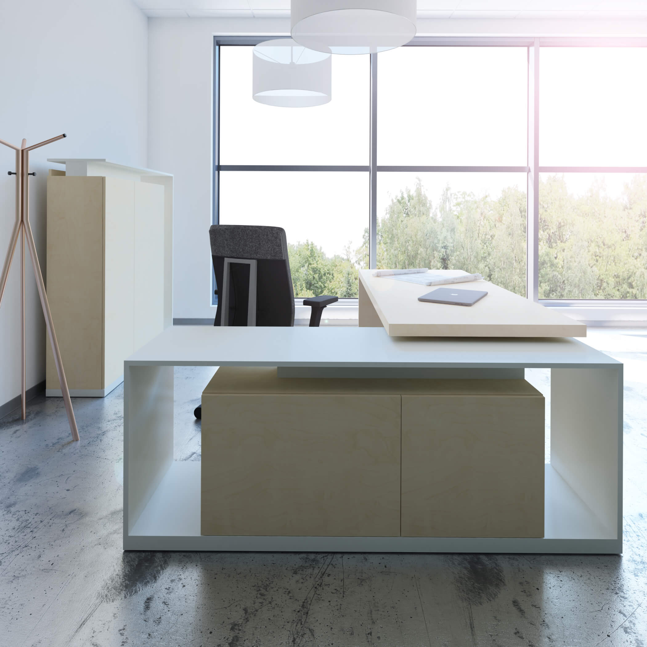 AVION executive office set - including assembly service | maple