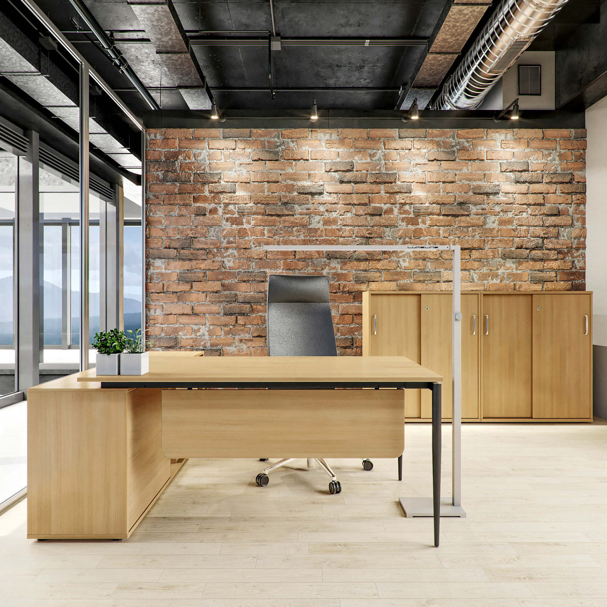VARIAN Executive Office Set - Including assembly service | African oak - 2 Lightbox Main Image