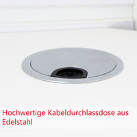 NOVUM Empfangstheke | 800 - 1600 mm, Multicolor-LED-Beleuchtung, Weiss