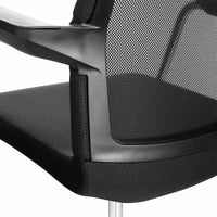 WIND Counter Chair roulable | Repose-pieds, dos du réseau, couverture en polyester Lucia