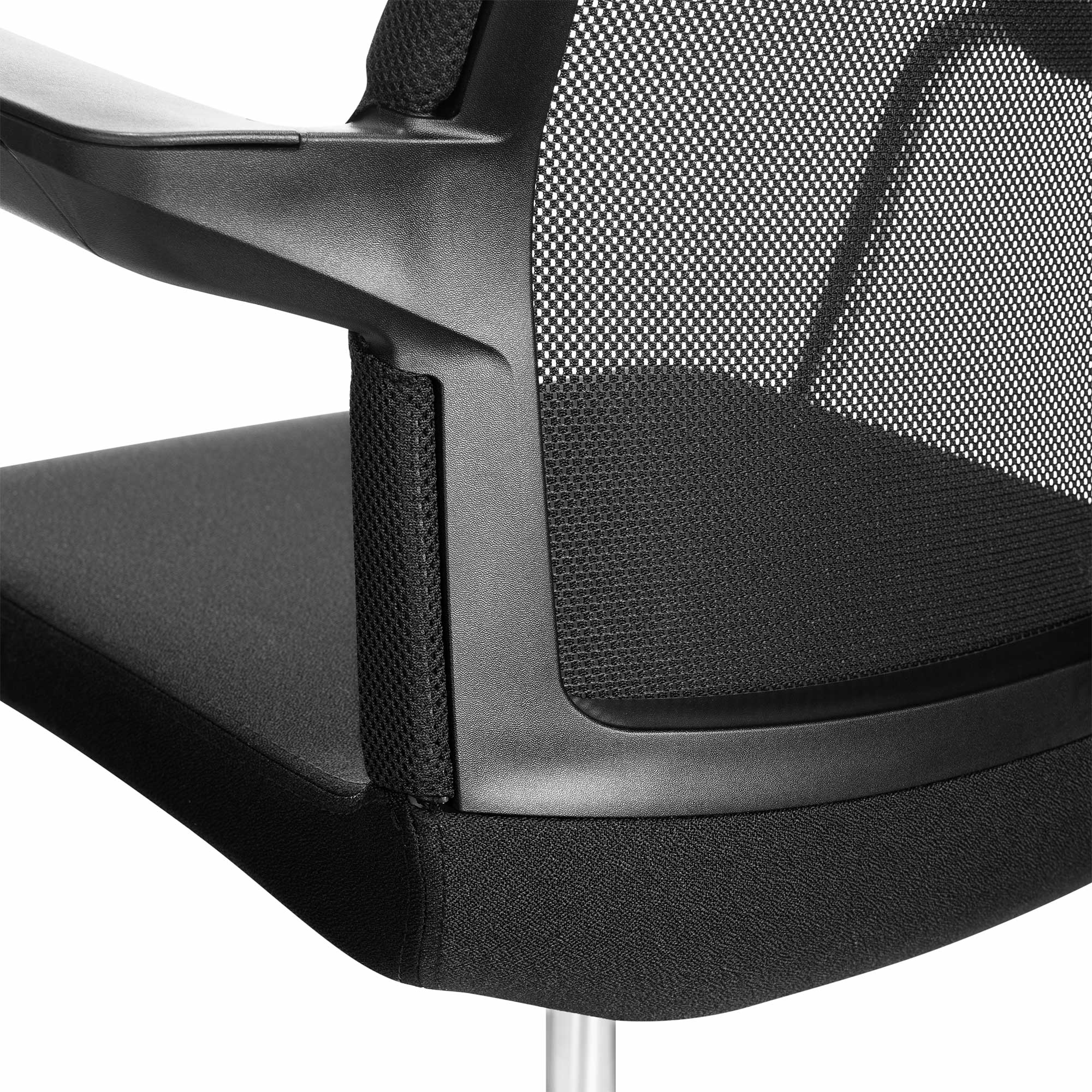 WIND Counter chair rollable | Footrest, network back, wool covers Velito / Synergy