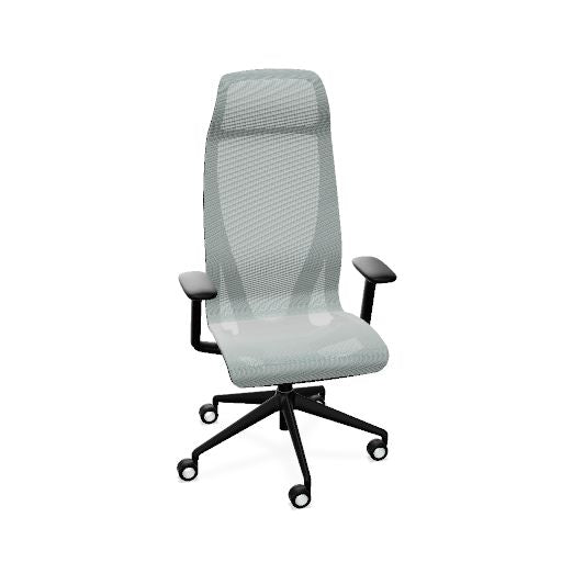 D-CHAIR Bürodrehstuhl | Synchronmechanik, 5-Stern-Fußkreuz, mit Kopfstütze