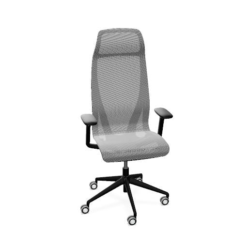 D-CHAIR Bürodrehstuhl | Synchronmechanik, 5-Stern-Fußkreuz, mit Kopfstütze