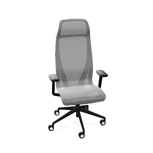 D-CHAIR Bürodrehstuhl | Synchronmechanik, 5-Stern-Fußkreuz, mit Kopfstütze