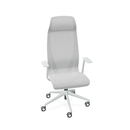 D-CHAIR Bürodrehstuhl | Synchronmechanik, 5-Stern-Fußkreuz, mit Kopfstütze
