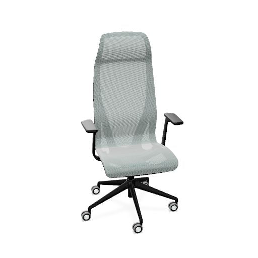 D-CHAIR Bürodrehstuhl | Synchronmechanik, 5-Stern-Fußkreuz, mit Kopfstütze