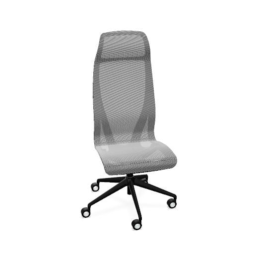 D-CHAIR Bürodrehstuhl | Synchronmechanik, 5-Stern-Fußkreuz, mit Kopfstütze