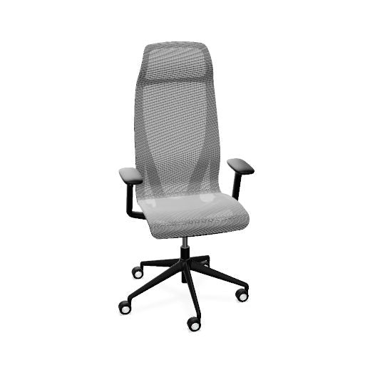 D-CHAIR Bürodrehstuhl | Synchronmechanik, 5-Stern-Fußkreuz, mit Kopfstütze