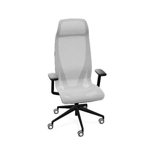 D-CHAIR Bürodrehstuhl | Synchronmechanik, 5-Stern-Fußkreuz, mit Kopfstütze