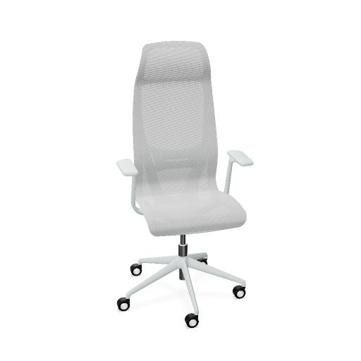 D-CHAIR Bürodrehstuhl | Synchronmechanik, 5-Stern-Fußkreuz, mit Kopfstütze