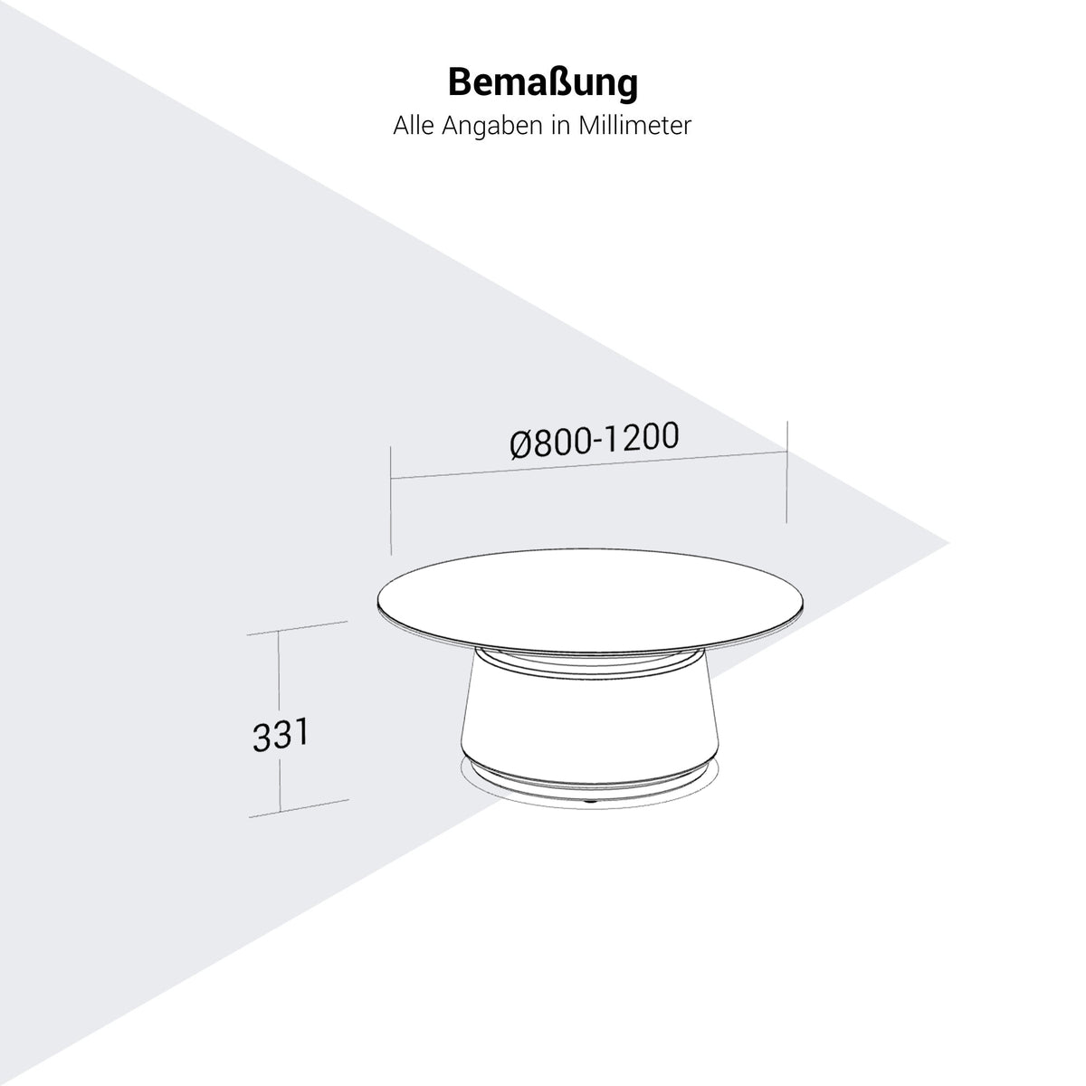 Table basse DORIA | Ø 800-1200 mm, pied central - 13 Lightbox Main Image