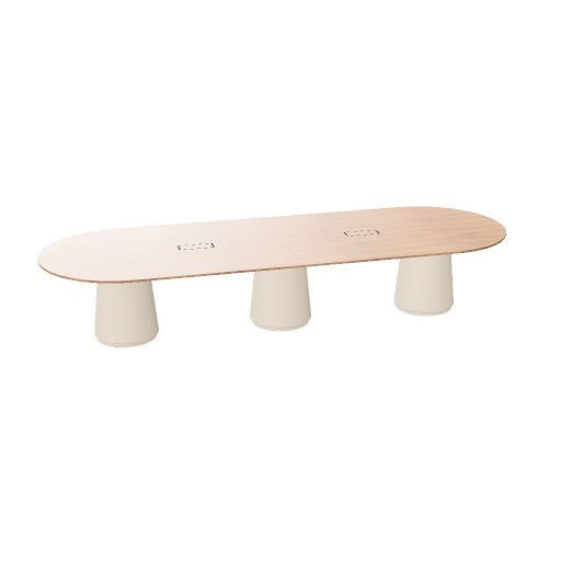 DORIA Konferenztisch | 2200-4140 mm, oval, Säule