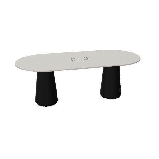 DORIA Konferenztisch | 2200-4140 mm, oval, Säule