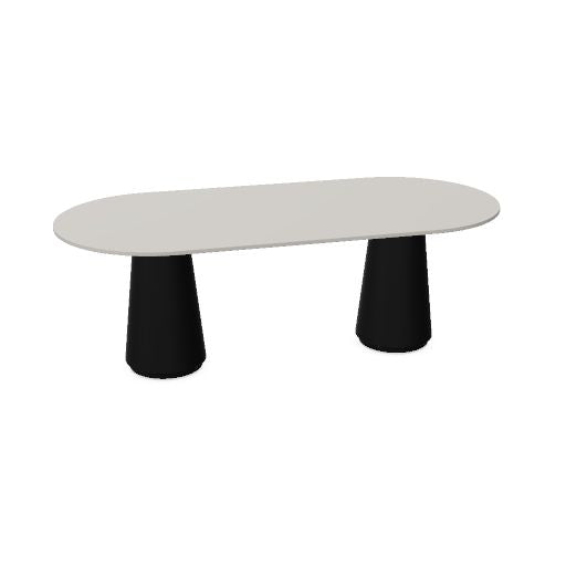 DORIA Konferenztisch | 2200-4140 mm, oval, Säule