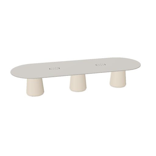 DORIA Konferenztisch | 2200-4140 mm, oval, Säule