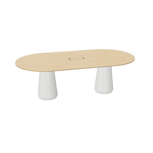 DORIA Konferenztisch | 2200-4140 mm, oval, Säule