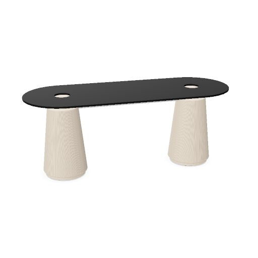 DORIA Konferenztisch | 2200-4140 mm, oval, Säule