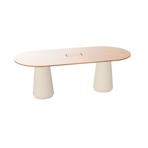DORIA Konferenztisch | 2200-4140 mm, oval, Säule