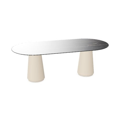 DORIA Konferenztisch | 2200-4140 mm, oval, Säule