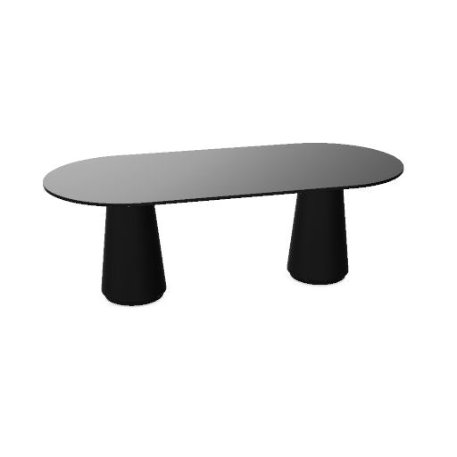 DORIA Konferenztisch | 2200-4140 mm, oval, Säule