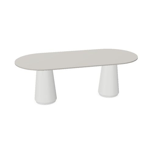 DORIA Konferenztisch | 2200-4140 mm, oval, Säule