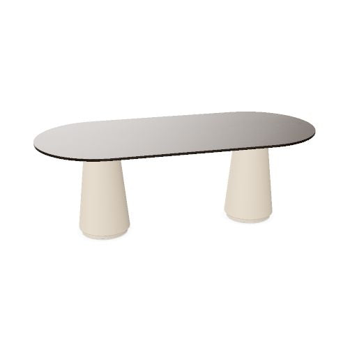 DORIA Konferenztisch | 2200-4140 mm, oval, Säule