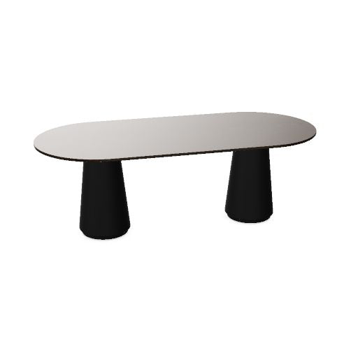 DORIA Konferenztisch | 2200-4140 mm, oval, Säule