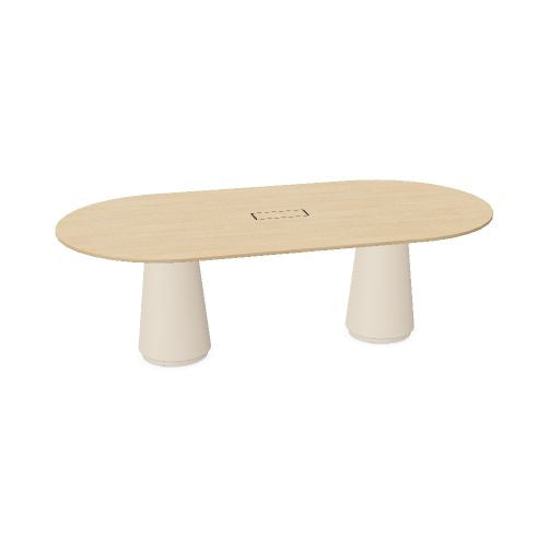 DORIA Konferenztisch | 2200-4140 mm, oval, Säule