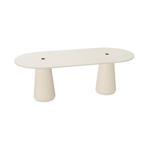 DORIA Konferenztisch | 2200-4140 mm, oval, Säule