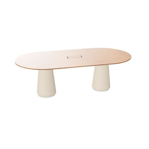 DORIA Konferenztisch | 2200-4140 mm, oval, Säule