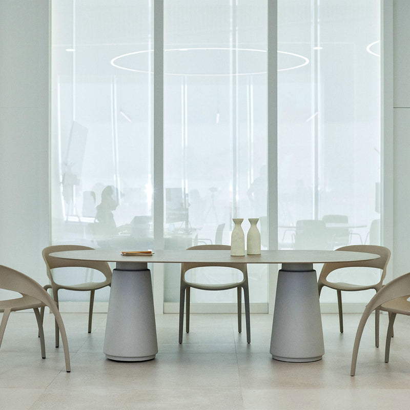 DORIA Konferenztisch | 2200-4140 mm, oval, Säule - 8 Main Image