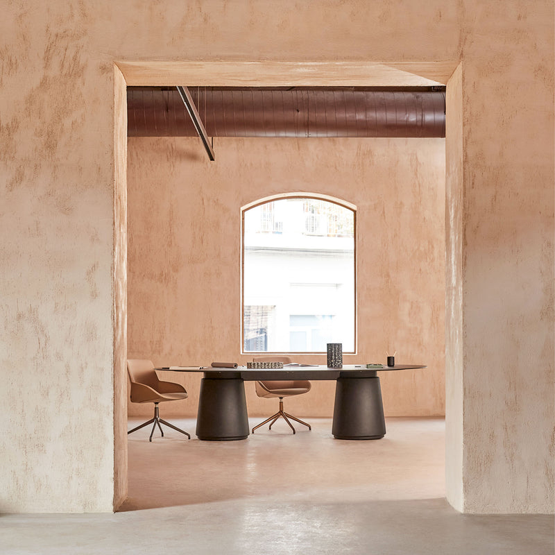 DORIA Konferenztisch | 2200-4140 mm, oval, Säule - 10 Main Image
