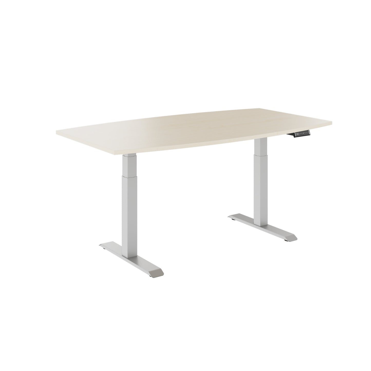 DRIVE 2-Motoren-Konferenztisch | Bootsform, 1800 - 2000 mm (6 - 8 Personen), elektrisch höhenverstellbar, Ahorn