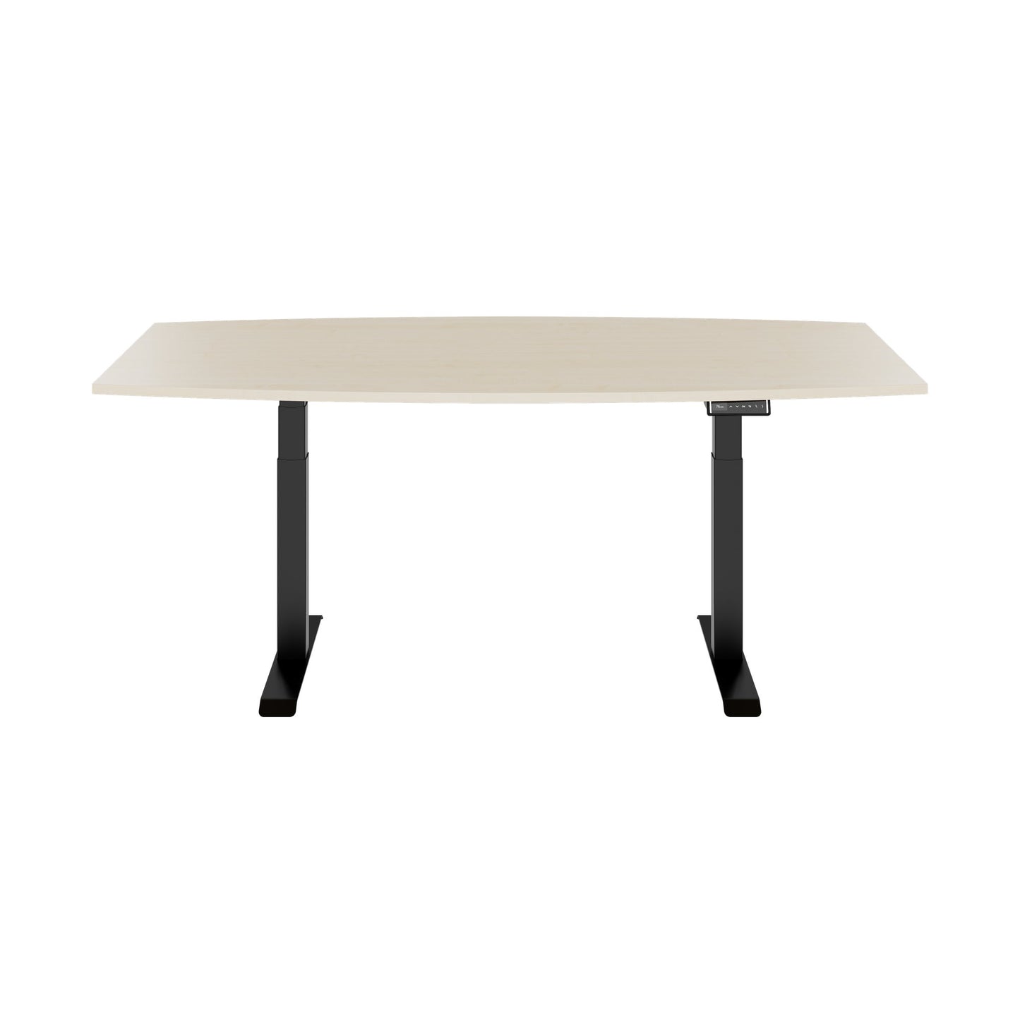 DRIVE 2-Motoren-Konferenztisch | Bootsform, 1800 - 2000 mm (6 - 8 Personen), elektrisch höhenverstellbar, Ahorn