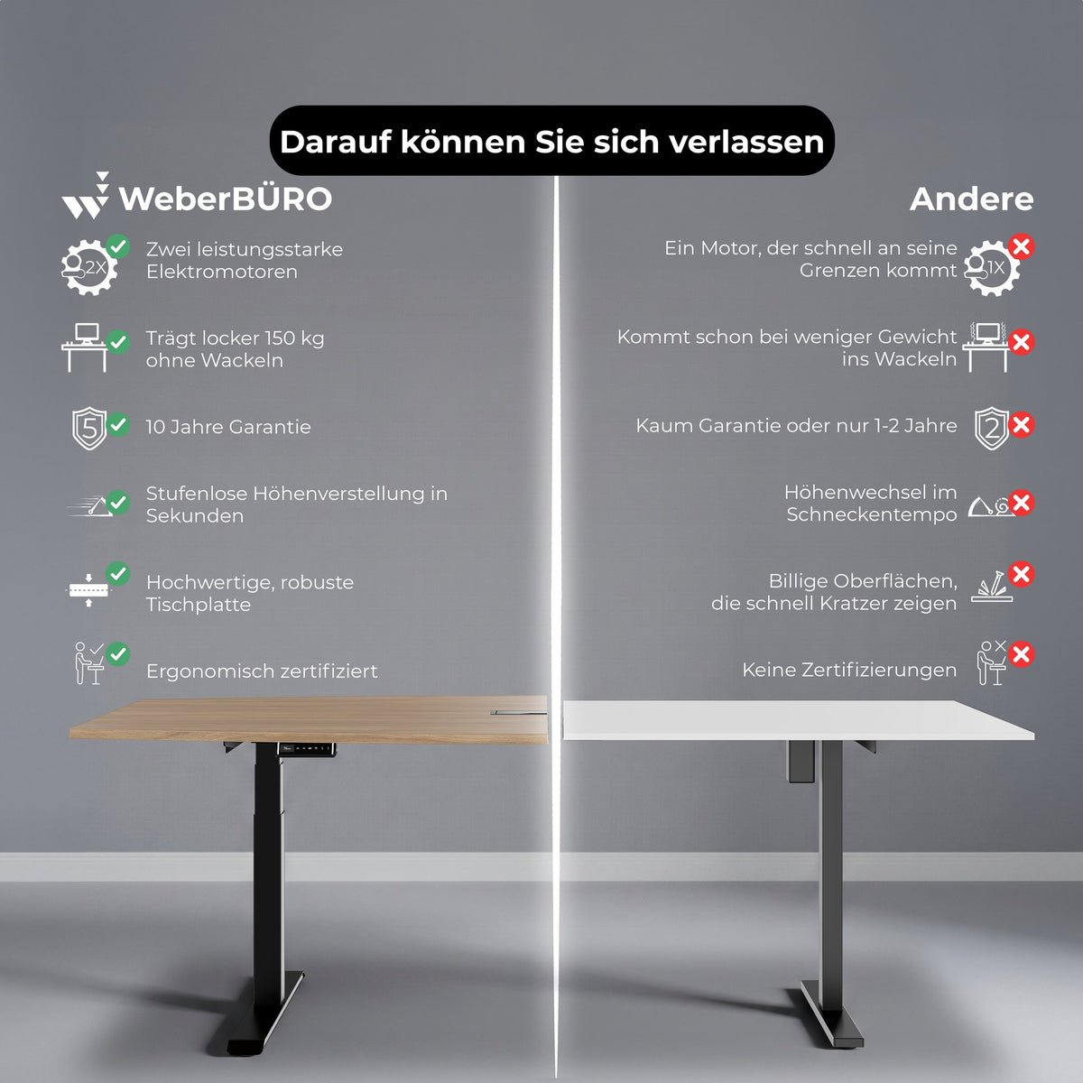 DRIVE 2-Motoren-Konferenztisch | Bootsform, 1800 - 2000 mm (6 - 8 Personen), elektrisch höhenverstellbar, Ahorn - 7 Lightbox Main Image