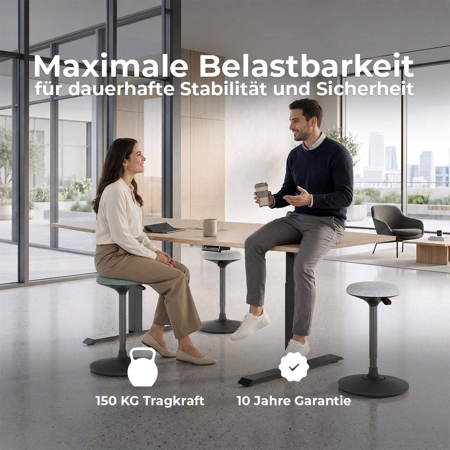 DRIVE 2 motor conference table | Boat shape, 1800 - 2000 mm (6 - 8 people), electrically height adjustable, maple