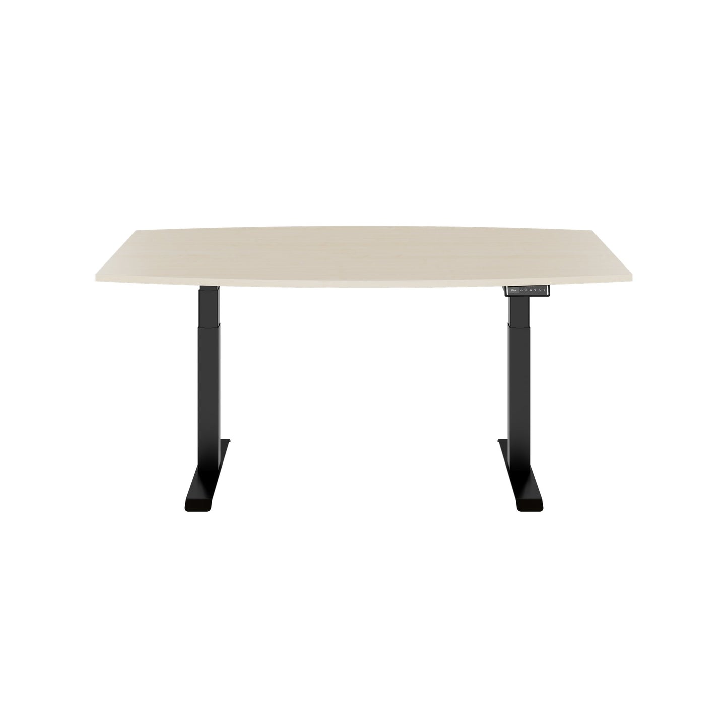 DRIVE 2-Motoren-Konferenztisch | Bootsform, 1800 - 2000 mm (6 - 8 Personen), elektrisch höhenverstellbar, Ahorn