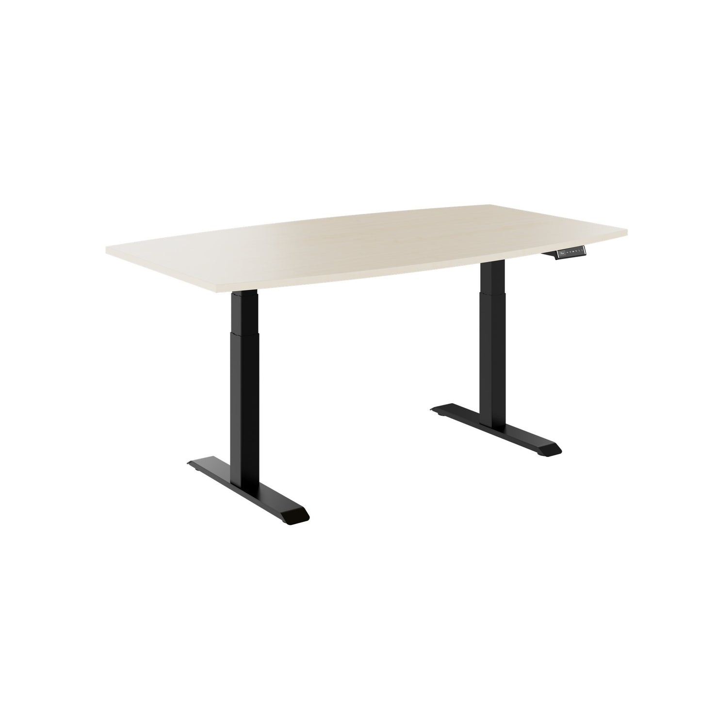 DRIVE 2-Motoren-Konferenztisch | Bootsform, 1800 - 2000 mm (6 - 8 Personen), elektrisch höhenverstellbar, Ahorn