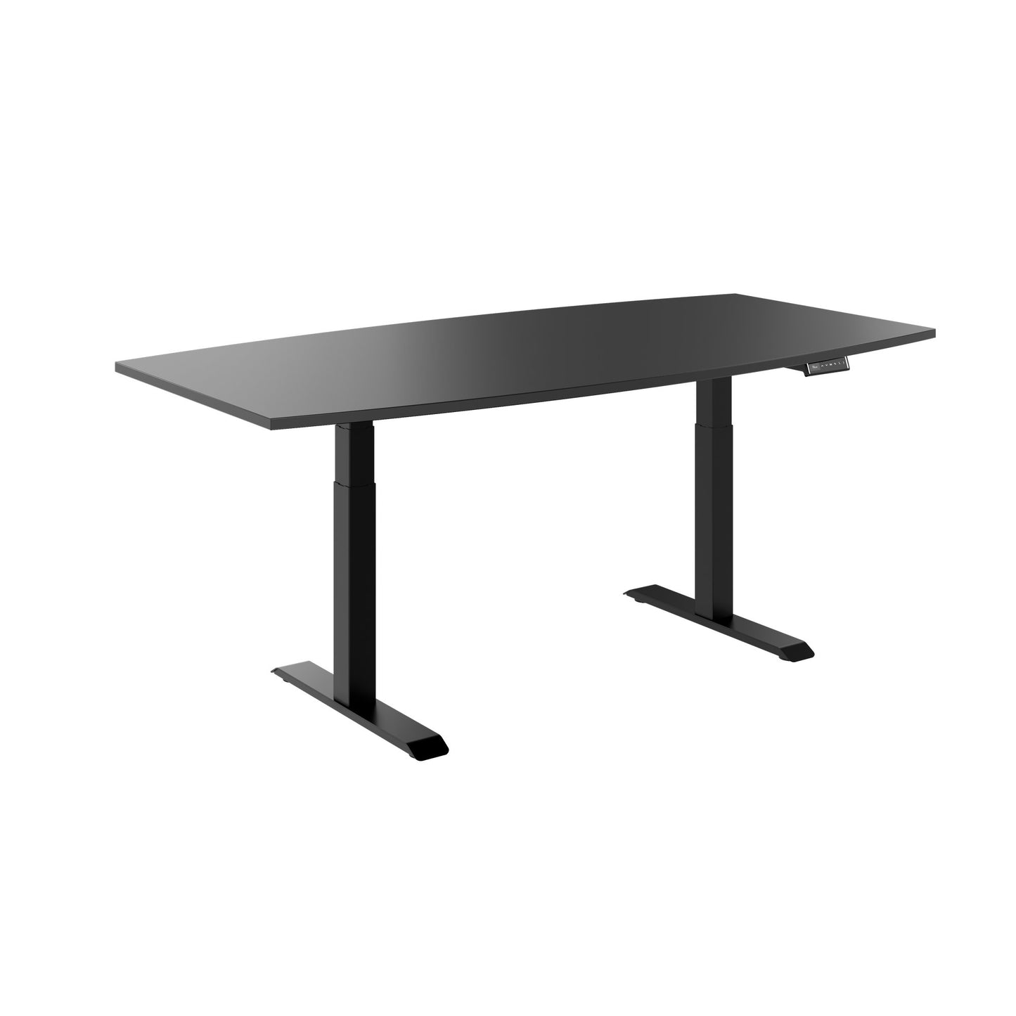 DRIVE Tabella della conferenza a 2 motori | Forma di avvio, 1800 - 2400 mm (6-10 persone), regolabile in altezza elettricamente, lembo del cavo opzionale, antracite