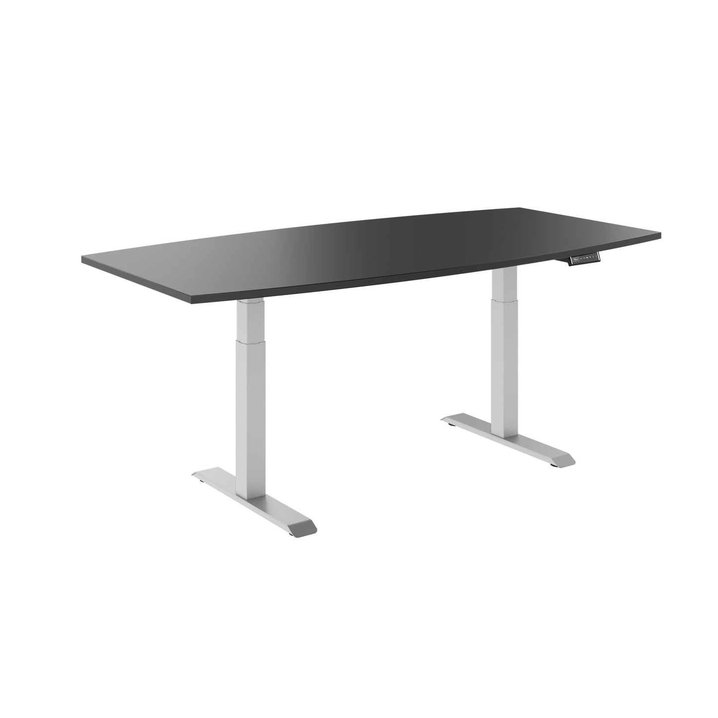 DRIVE Tabella della conferenza a 2 motori | Forma di avvio, 1800 - 2400 mm (6-10 persone), regolabile in altezza elettricamente, lembo del cavo opzionale, antracite