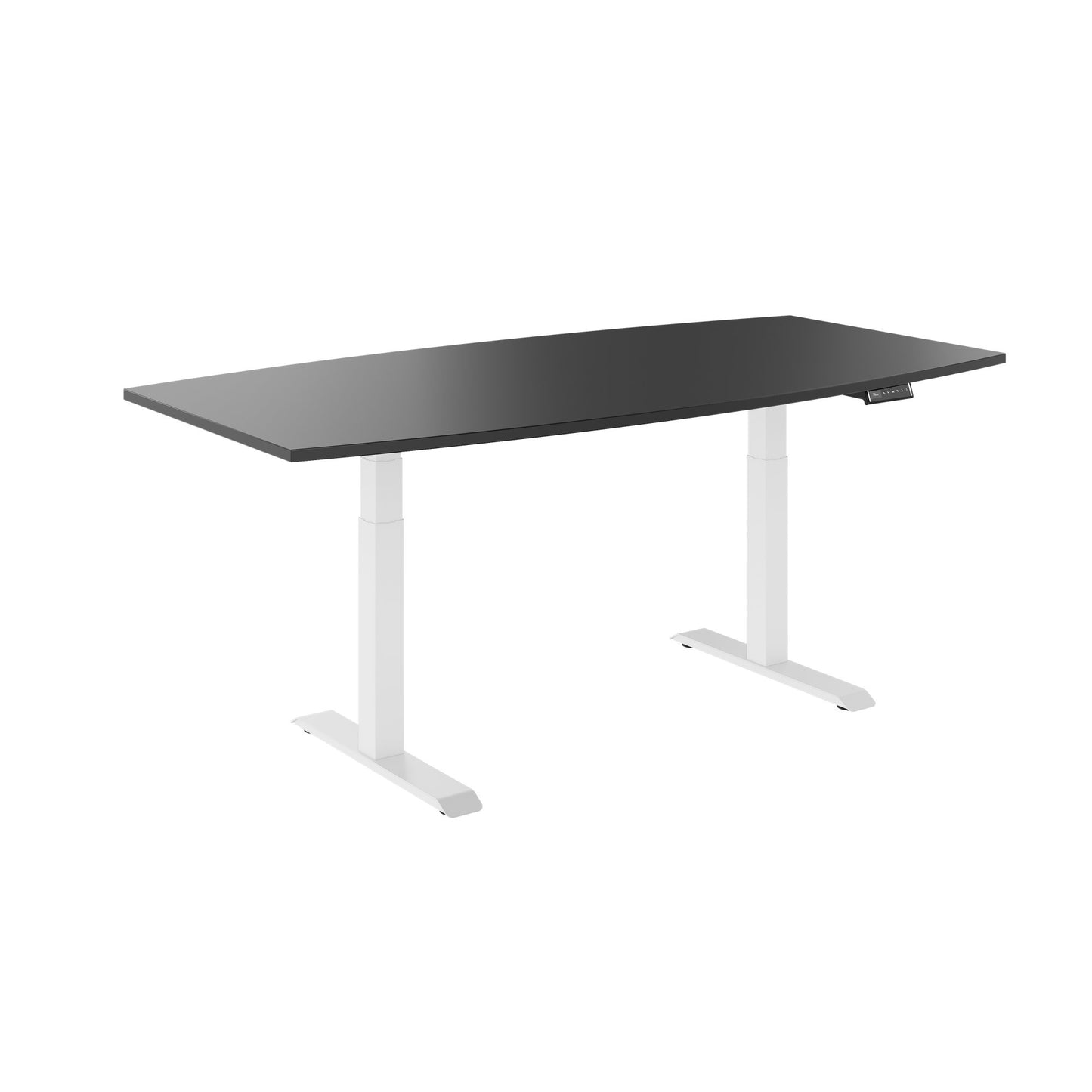 DRIVE Tabella della conferenza a 2 motori | Forma di avvio, 1800 - 2400 mm (6-10 persone), regolabile in altezza elettricamente, lembo del cavo opzionale, antracite