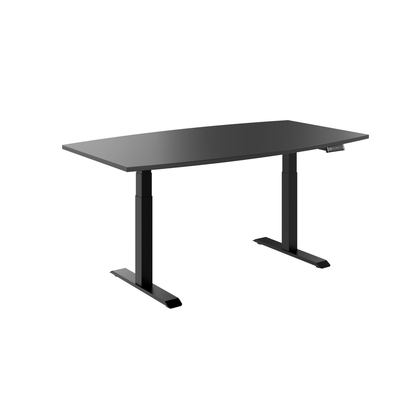 DRIVE Tabella della conferenza a 2 motori | Forma di avvio, 1800 - 2400 mm (6-10 persone), regolabile in altezza elettricamente, lembo del cavo opzionale, antracite