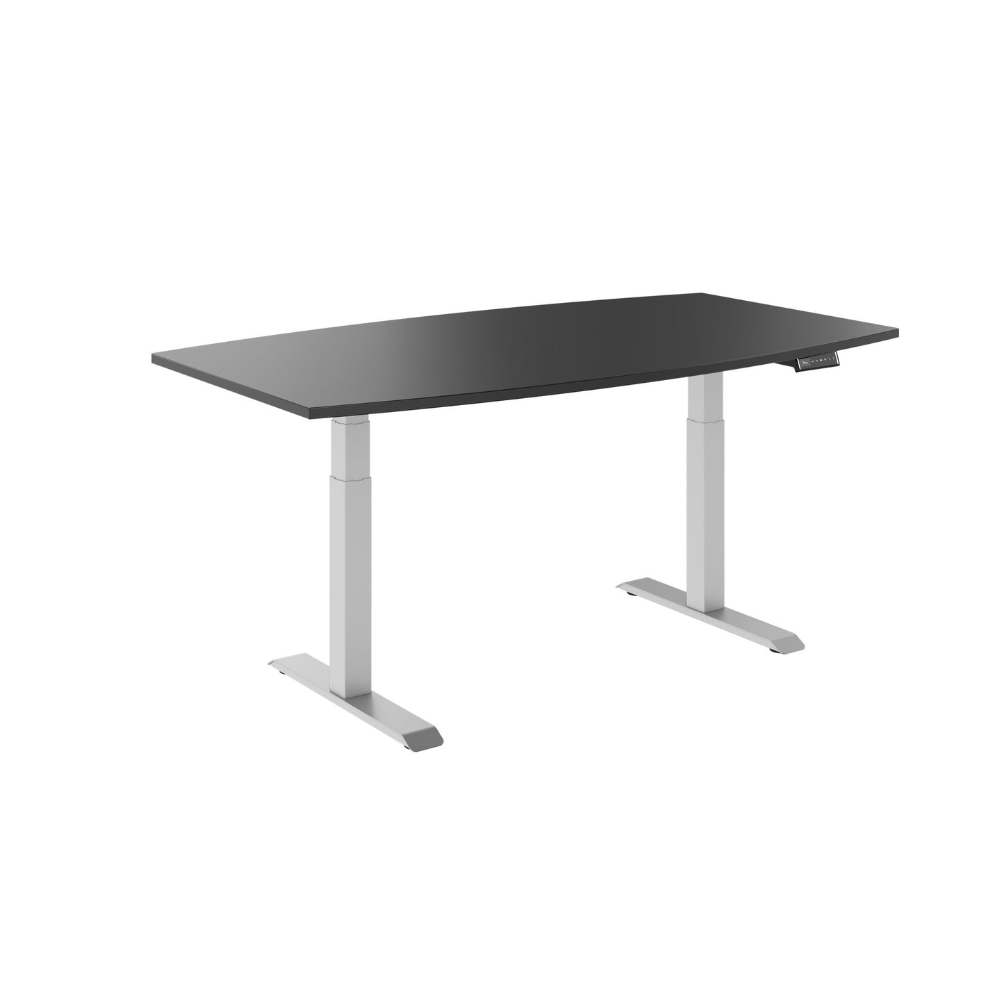 DRIVE Tabella della conferenza a 2 motori | Forma di avvio, 1800 - 2400 mm (6-10 persone), regolabile in altezza elettricamente, lembo del cavo opzionale, antracite