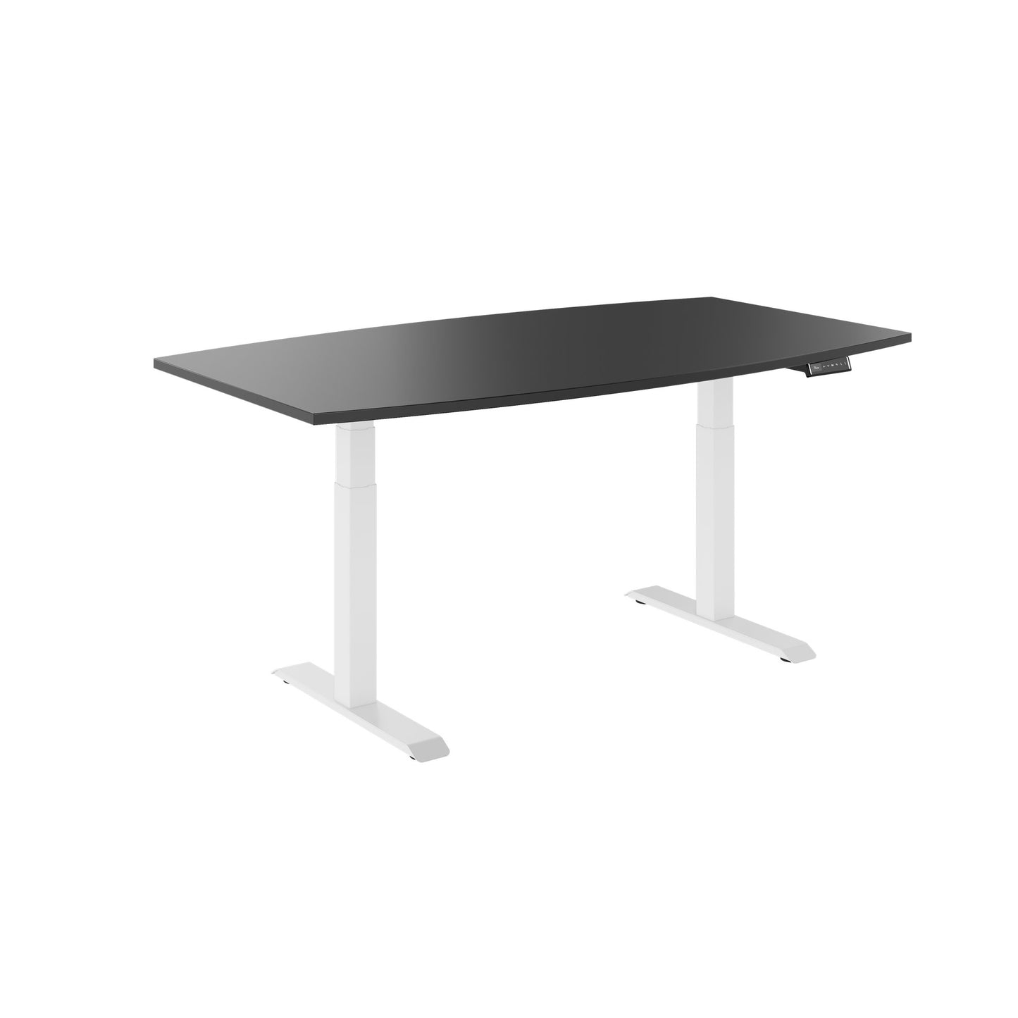 DRIVE Tabella della conferenza a 2 motori | Forma di avvio, 1800 - 2400 mm (6-10 persone), regolabile in altezza elettricamente, lembo del cavo opzionale, antracite