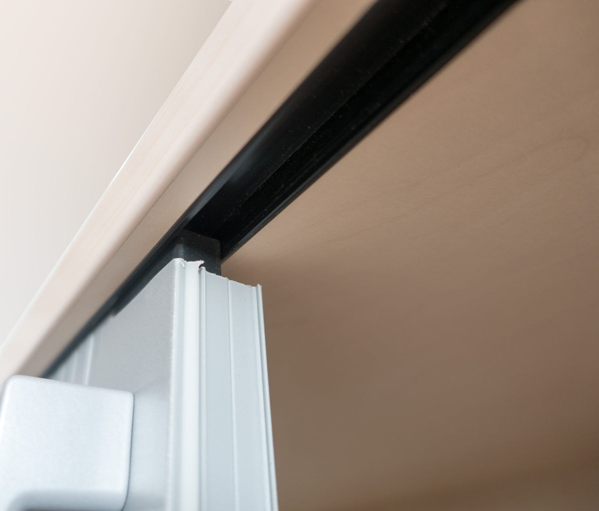 UNI Roller shutter cabinet | 2 OH, 1000 x 777 mm, Maple / Silver Gray  - 6 Lightbox Main Image