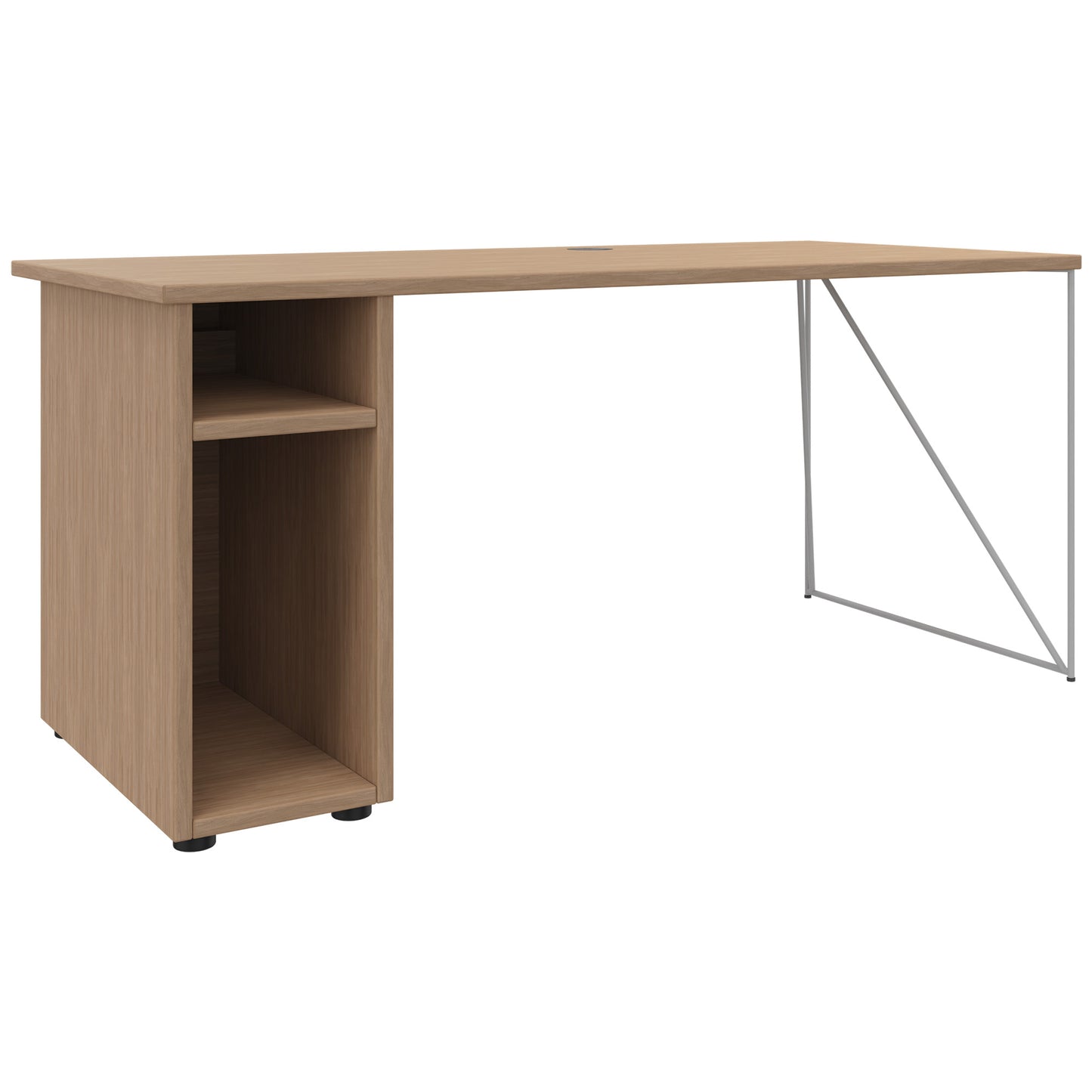 AIR desk | 1600 - 1800 mm, computer compartment, amber oak